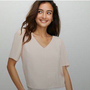 Aritzia Babaton Randy Blouse- Cool Beige